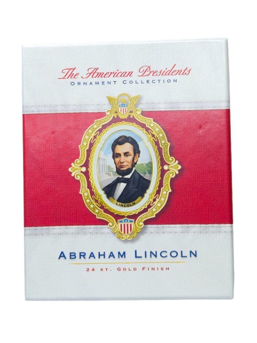 NIB Abraham Lincoln 24 kt Gold Ornament The American Presidents Collection